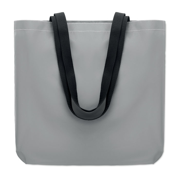 Sac shopping réfléchissant personnalisé VISI TOTE silver mate